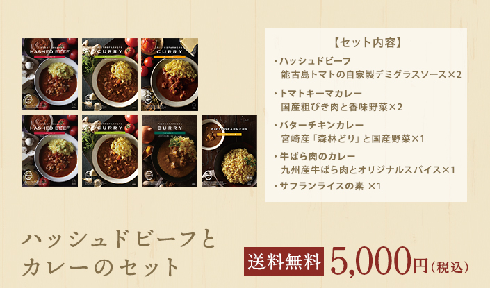 ハッシュドビーフとカレーのセット