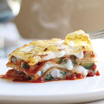 海老と彩り野菜のミートソースラザニア