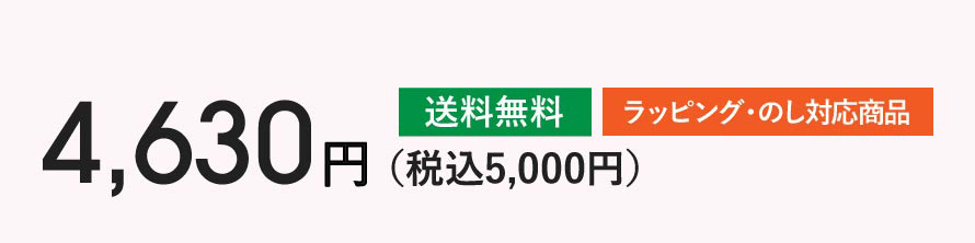 4,630円（税込5,000円）送料無料 ラッピング・のし対応商品