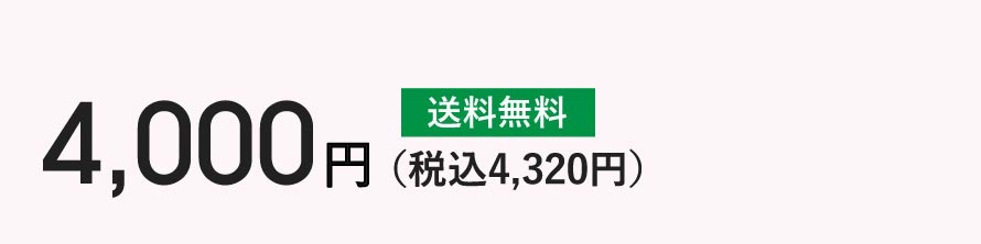 4,000円（税込4,320円）送料無料